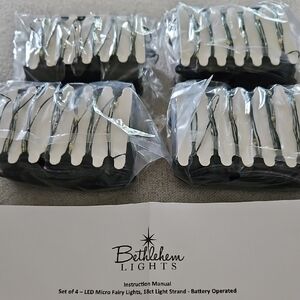 White LED Micro Fairy Lights - Set of 4